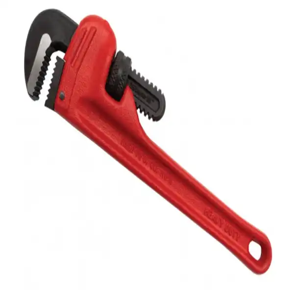 Heavy Duty Straight Pipe Wrench Ensures Reliable Grip for Pipe Installations